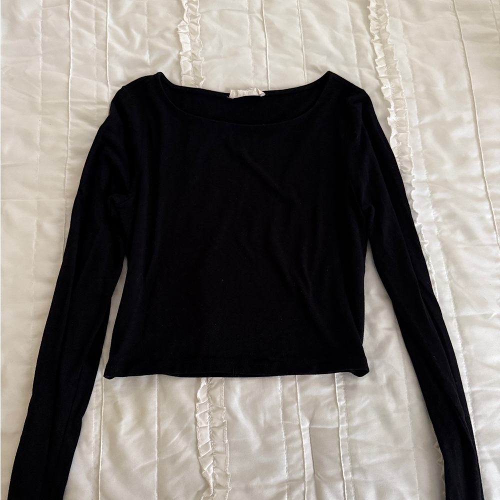 Classic Black Long Sleeve Women's Top